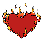 Heart on Fire Symbol