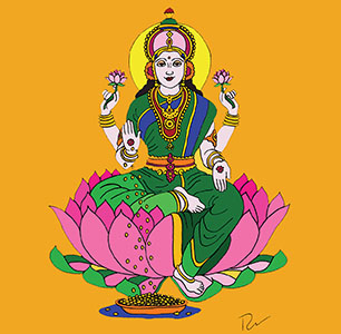 Lakshmi Goddess and Sri Yantra Meaning