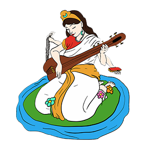 Saraswati Goddes Associated with the Gayatri Yantra