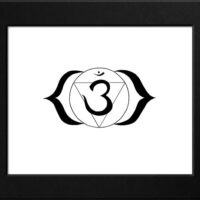 Third Eye Symbol Print Black Mat