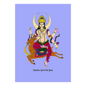 Chandra God of the Moon Print
