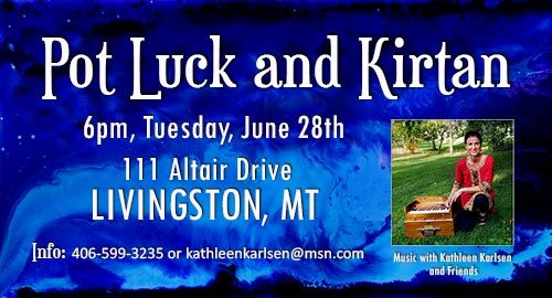 Kirtan Event Livingston, Montana