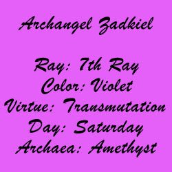 Archangels of the Seven Rays Zadkiel Violet
