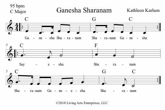 Ganesha Sharanam Musical Score